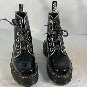 Dr. Martens women's size 9 Shiny Black combat boots